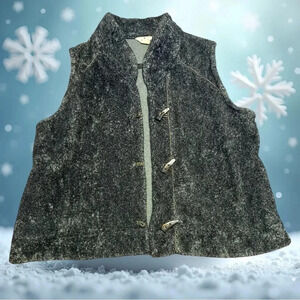 ❄️ Woolrich fuzzy onyx outdoor warm and cozy vest ❄️